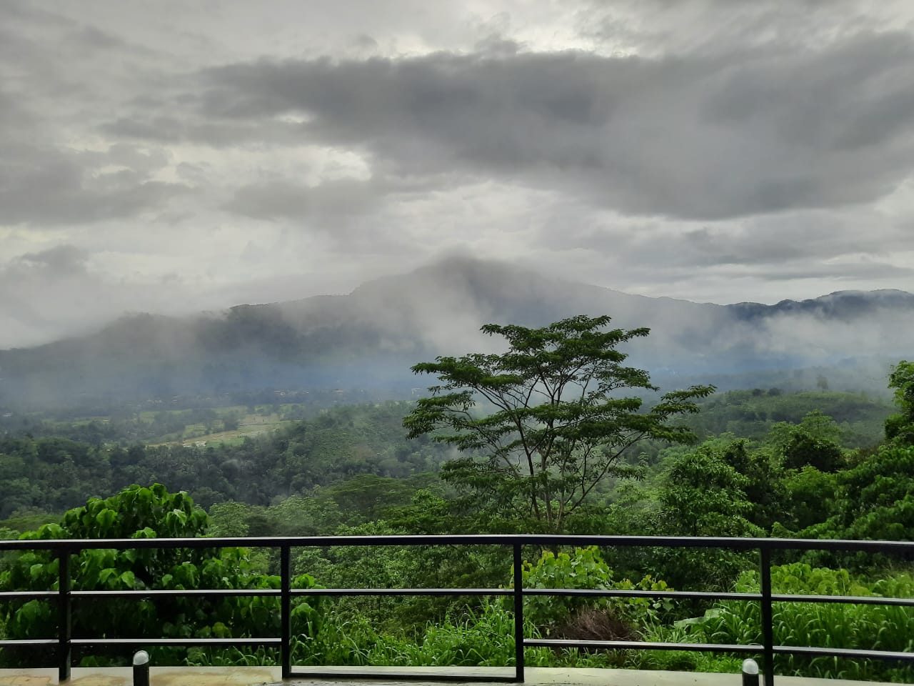 Terrace Cinnamon View balcony with misty mountain view