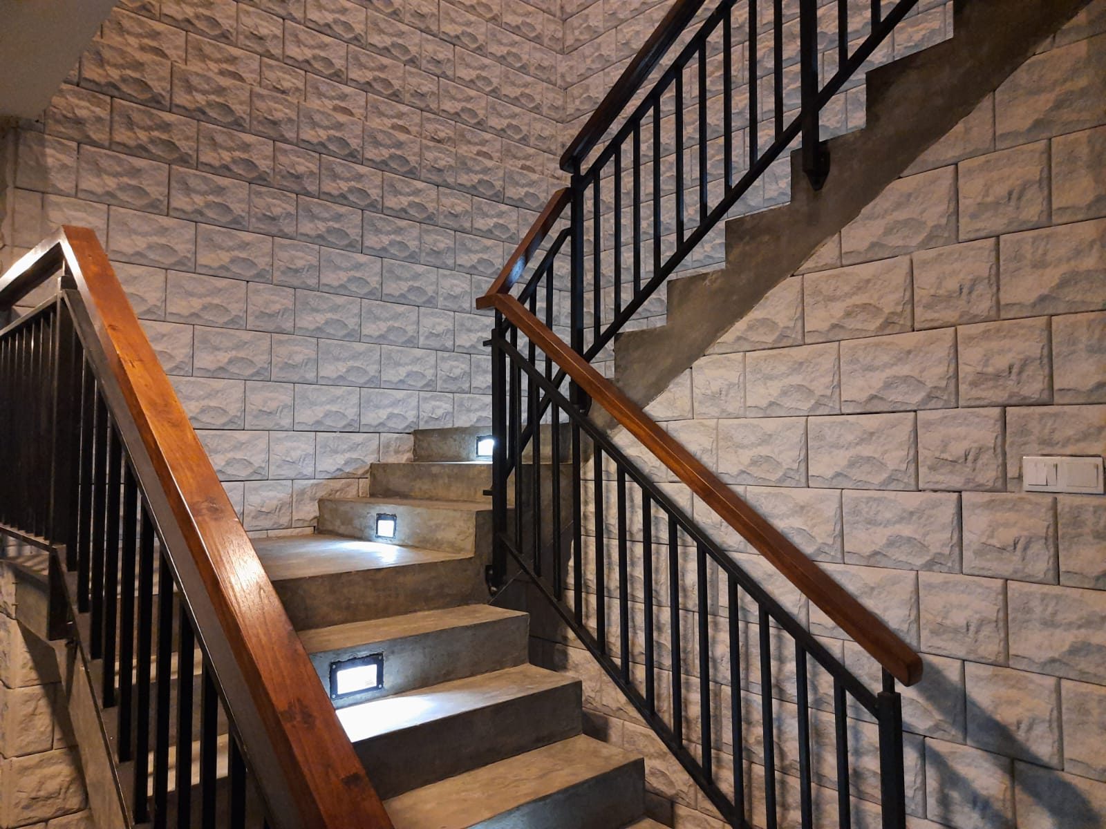 Terrace Cinnamon View interior staircase with stonework