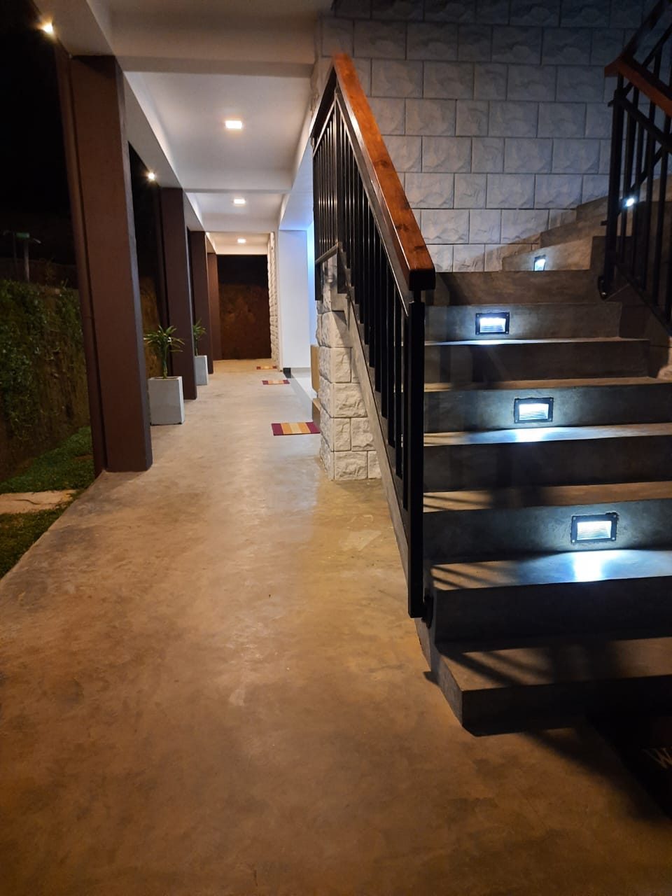 Terrace Cinnamon View exterior night walkway and staircase