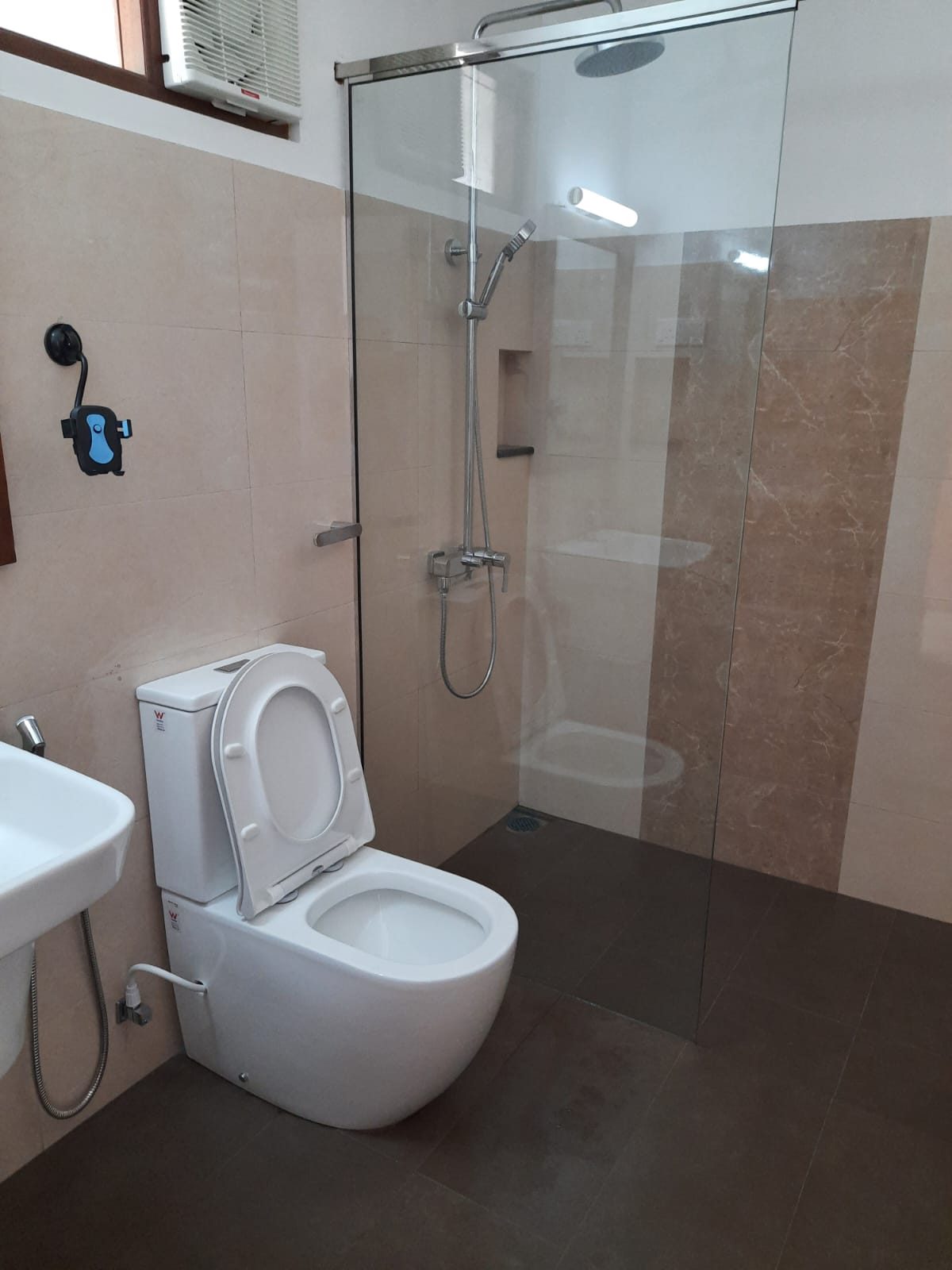 Terrace Cinnamon View bathroom interior with glass shower